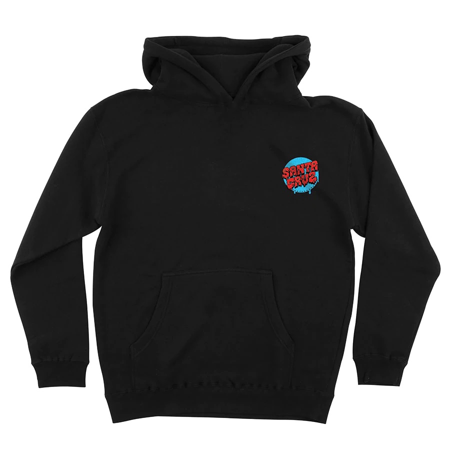 SANTA CRUZ YOUTH HOOD SCREAMING HAND BLACK 5 0 Boardshop